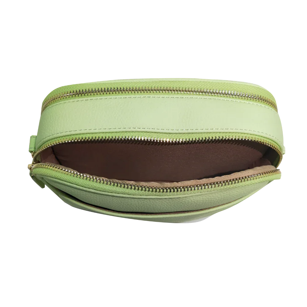 Genuine Leather Double Zipper Crossbody Luggage & Bags bag Best Saler black leather crossbody bag black leather crossbody purse cross body leather bag cross shoulder purse Crossbody crossbody bags with thick strap Leather leather crossbody bag leather crossbody purse presale small leather crossbody bag small leather crossbody purse soft leather crossbody bag special deal vt women leather