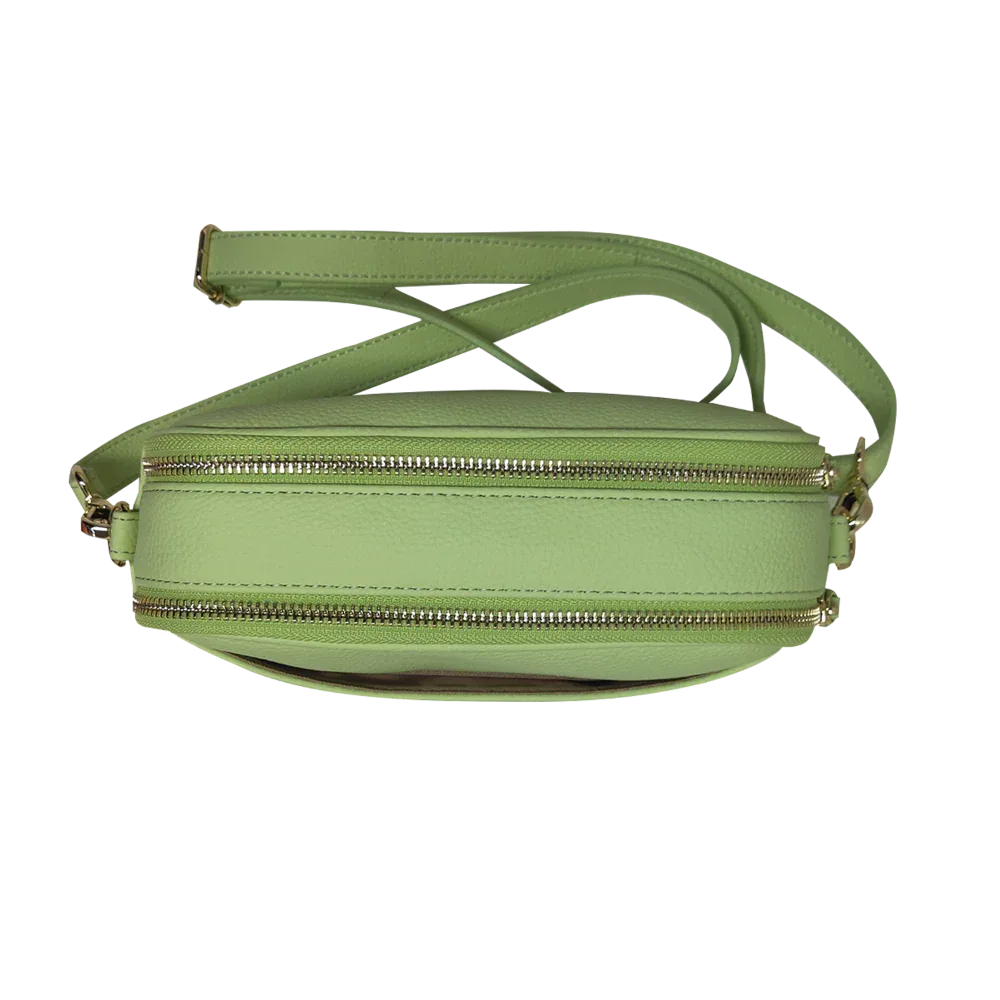Genuine Leather Double Zipper Crossbody Luggage & Bags bag Best Saler black leather crossbody bag black leather crossbody purse cross body leather bag cross shoulder purse Crossbody crossbody bags with thick strap Leather leather crossbody bag leather crossbody purse presale small leather crossbody bag small leather crossbody purse soft leather crossbody bag special deal vt women leather