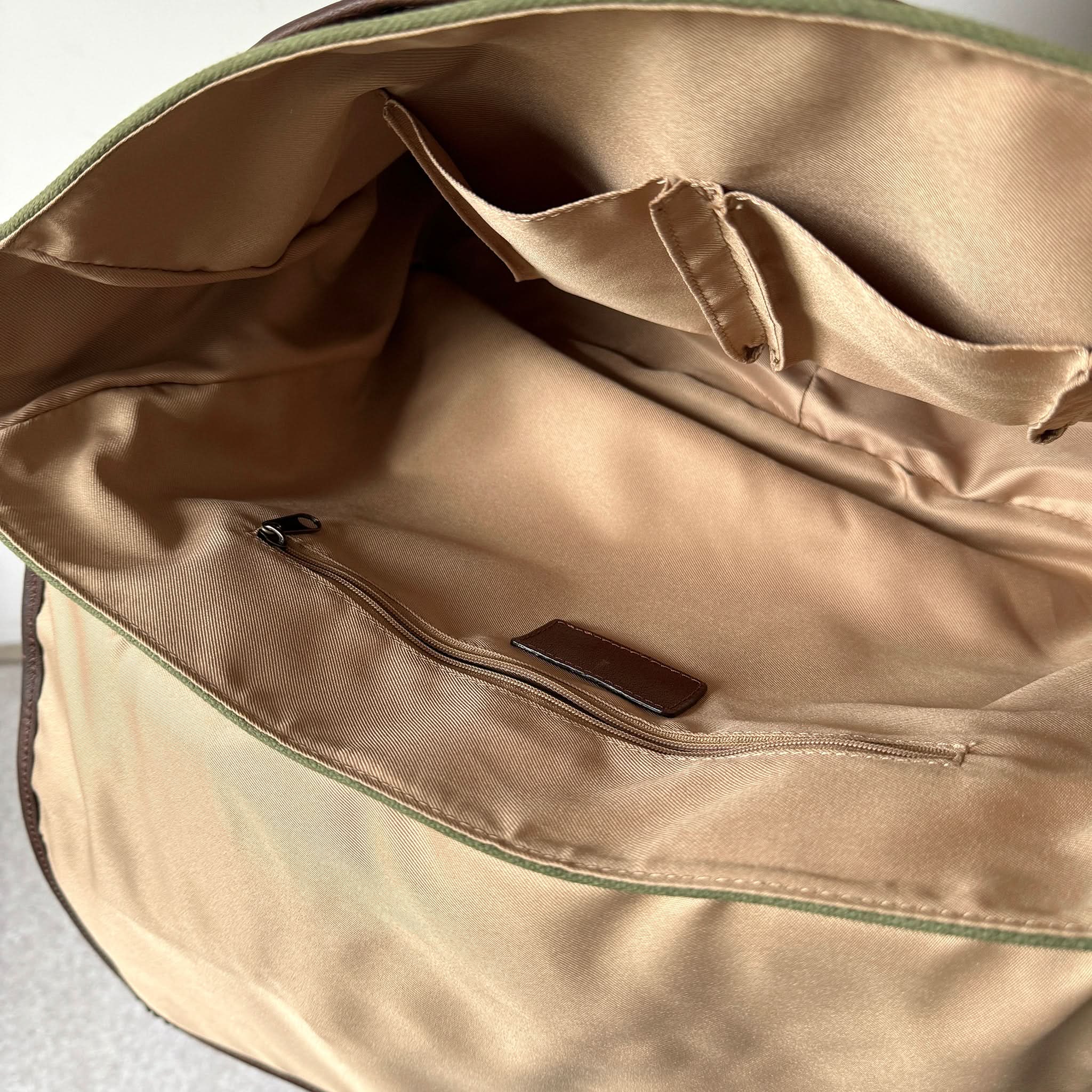 Waxed Canvas & Leather Messenger Bag, Messenger Bag - MiamiLeathers.com