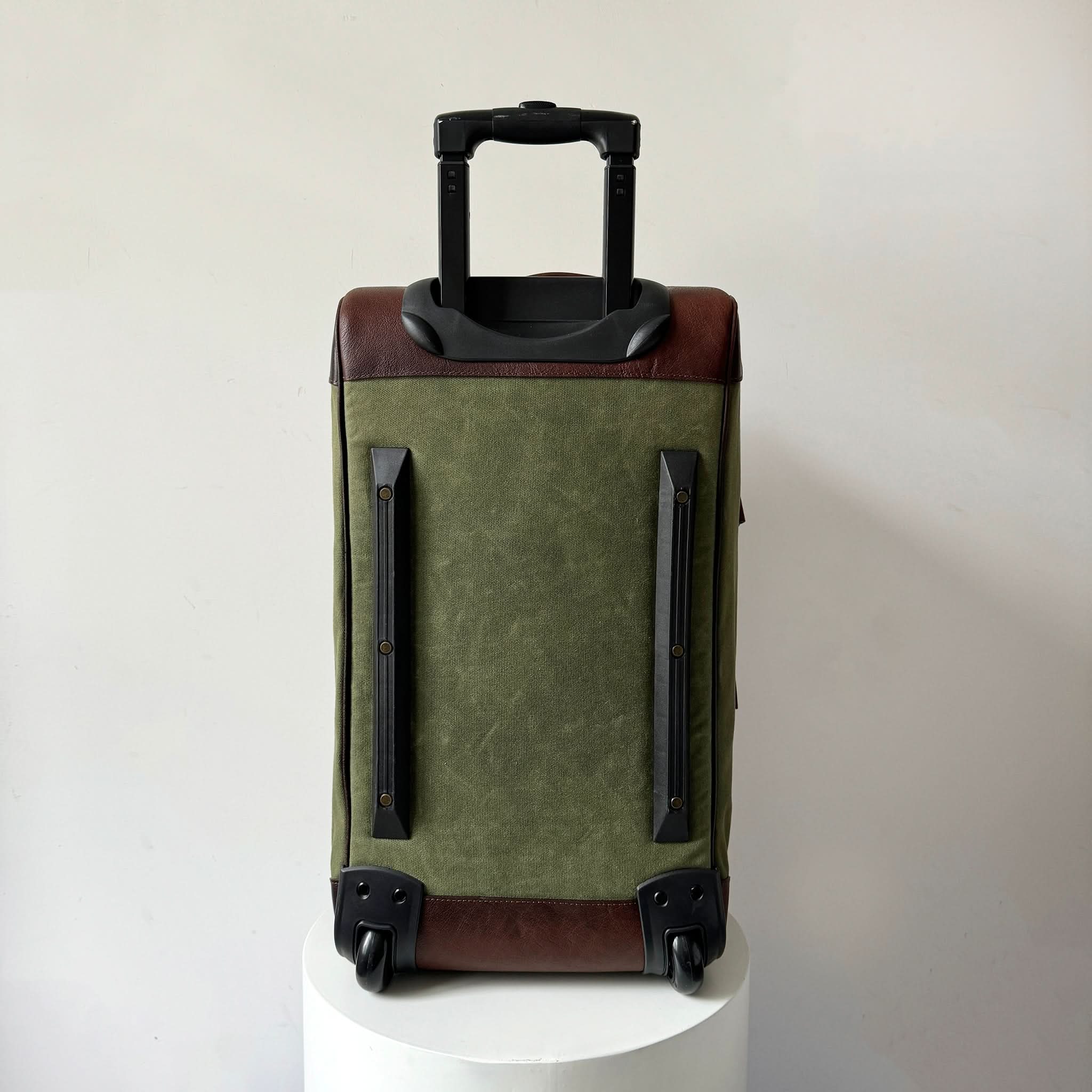 Duffel Bag, Maxwell Waxed Canvas Duffle Bag on Wheels - MiamiLeathers.com