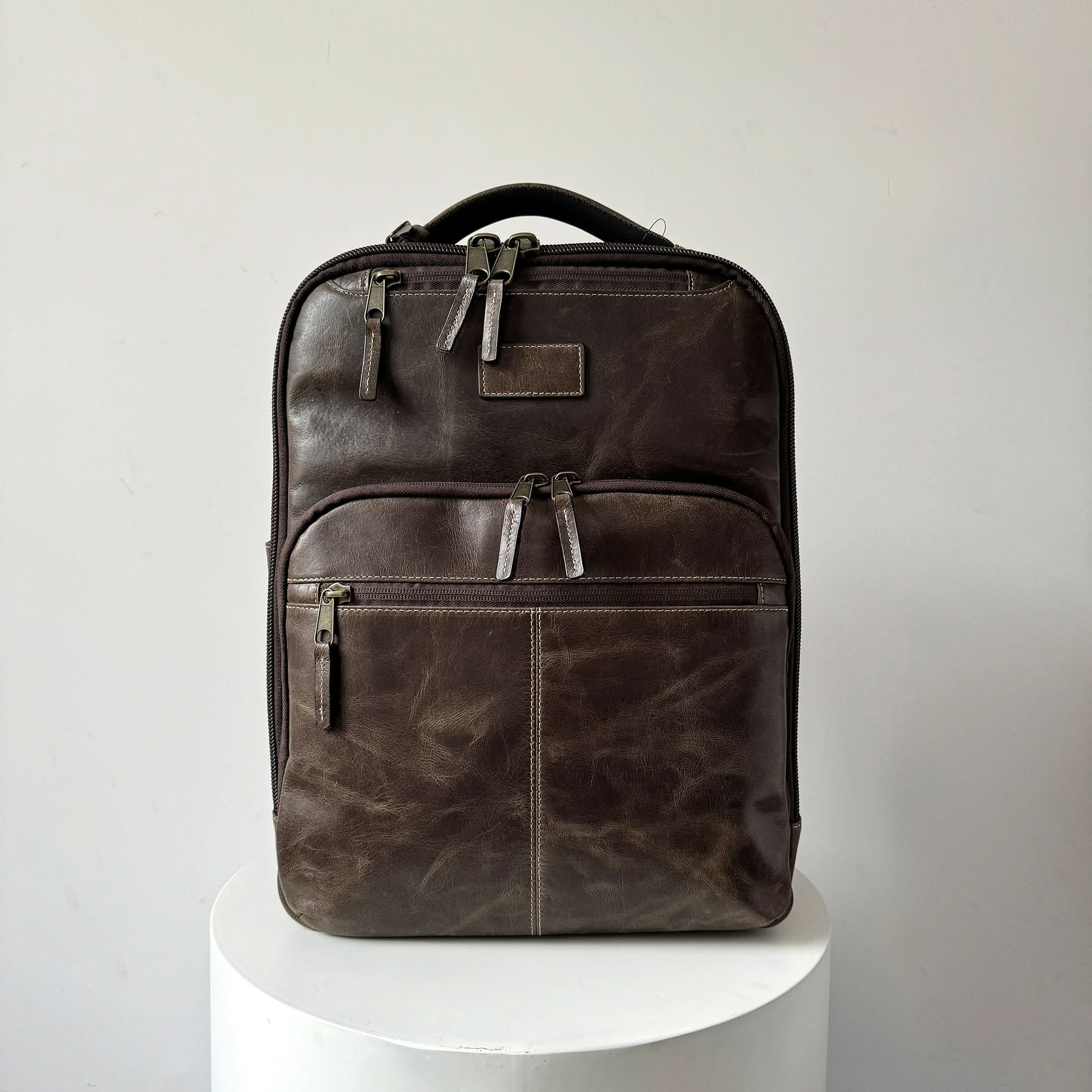 Leather Backpacks: The Crazy Horse Full Grain Mens Leather Backpack