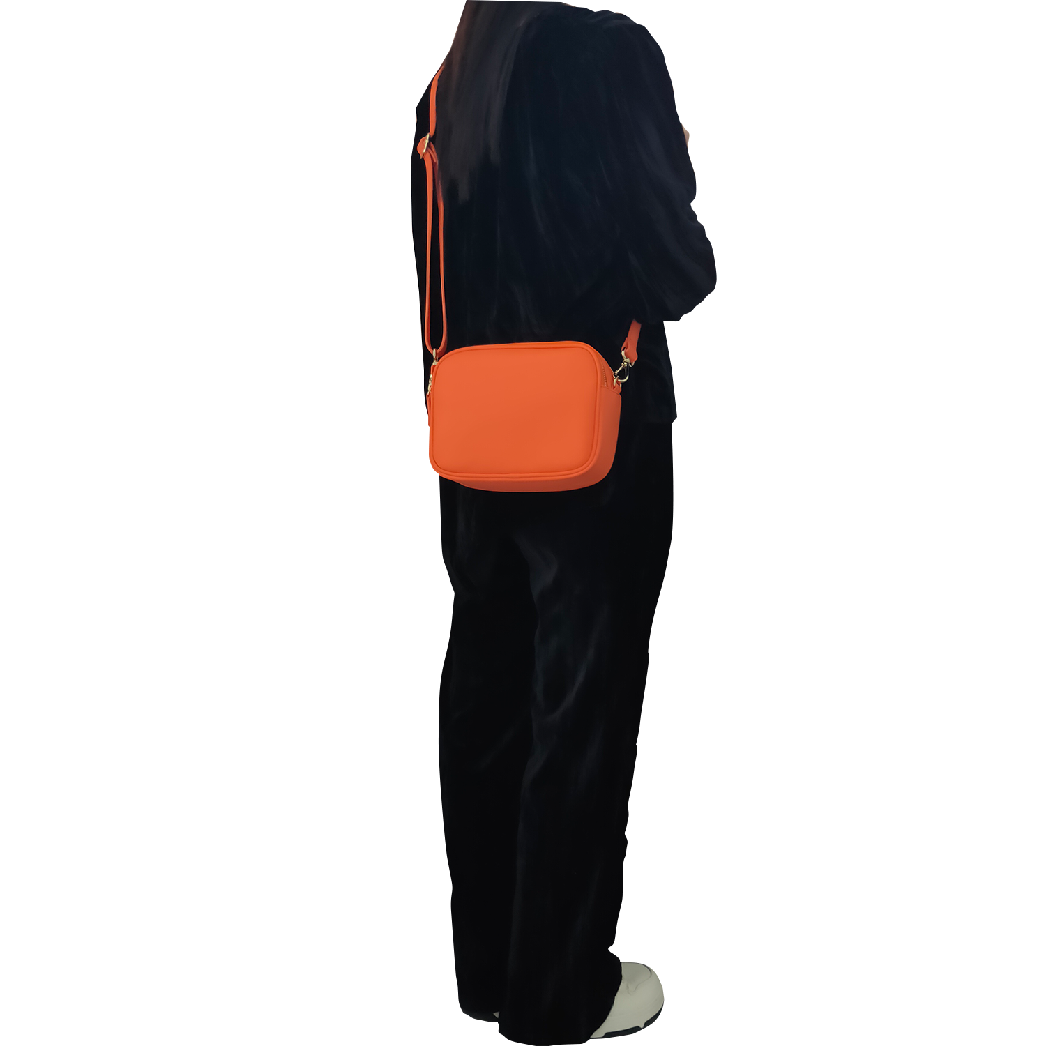 leather crossbody bag, crossbody leather bag, leather camera bag, Double zipper Crossbody bag,