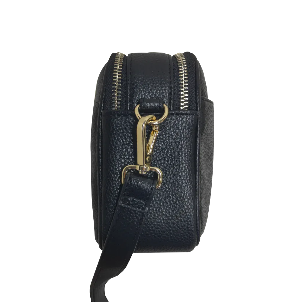 Genuine Leather Double Zipper Crossbody Luggage & Bags bag Best Saler black leather crossbody bag black leather crossbody purse cross body leather bag cross shoulder purse Crossbody crossbody bags with thick strap Leather leather crossbody bag leather crossbody purse presale small leather crossbody bag small leather crossbody purse soft leather crossbody bag special deal vt women leather