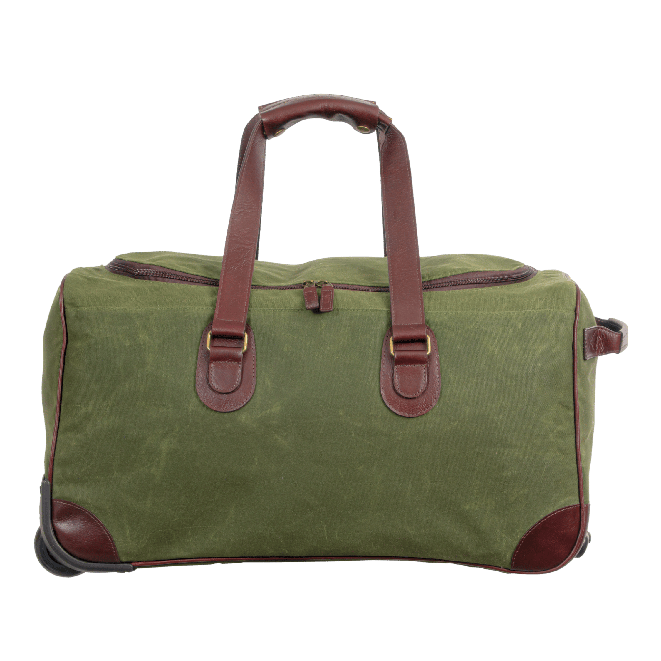 Duffel Bag, Maxwell Waxed Canvas Duffle Bag on Wheels - MiamiLeathers.com