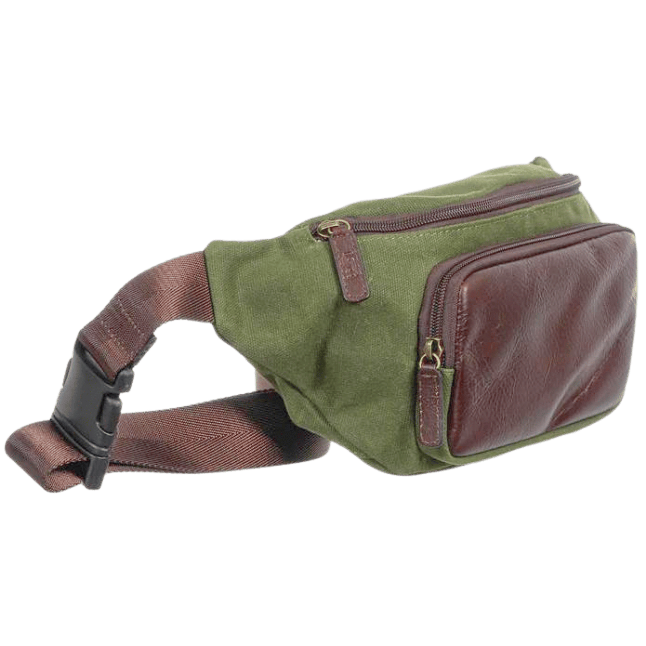 Belt Bag, Maxwell Waxed Canvas Waist Pack - MiamiLeathers.com