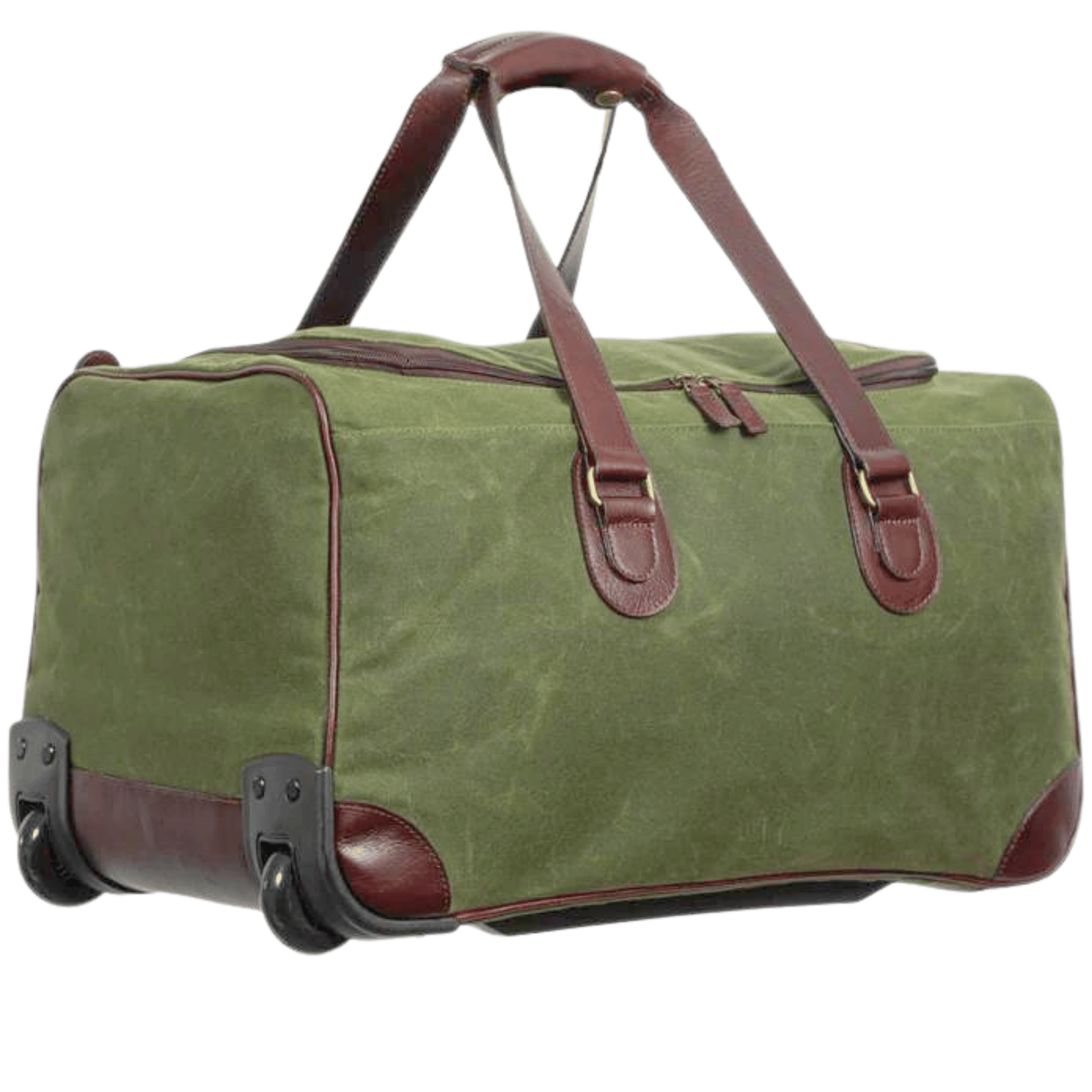 Duffel Bag, Maxwell Waxed Canvas Duffle Bag on Wheels - MiamiLeathers.com