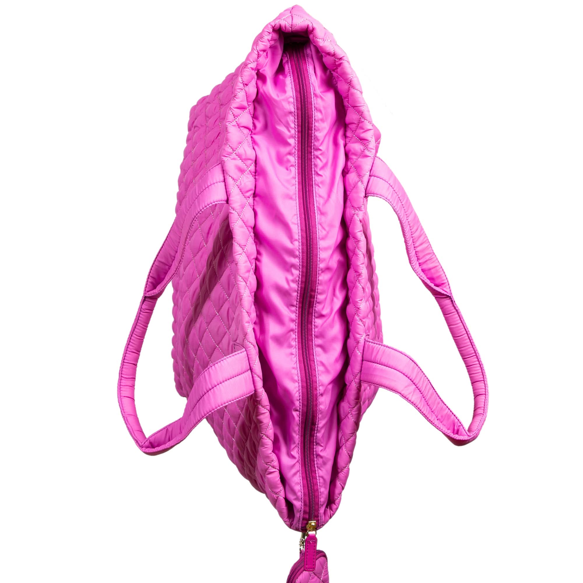 Alyssa Nylon Quilted Tote - MiamiLeathers.com