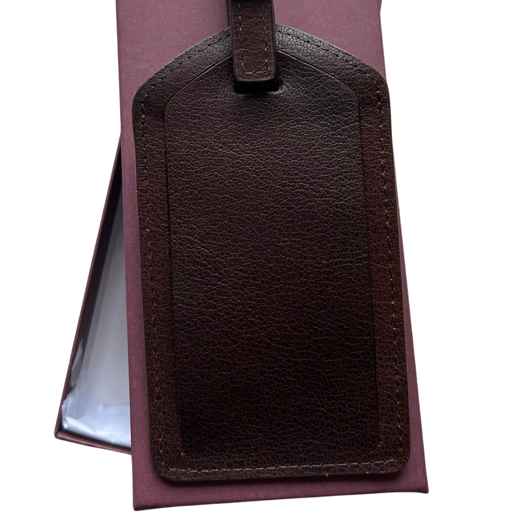 Cambridge Top Grain Leather Luggage Tag