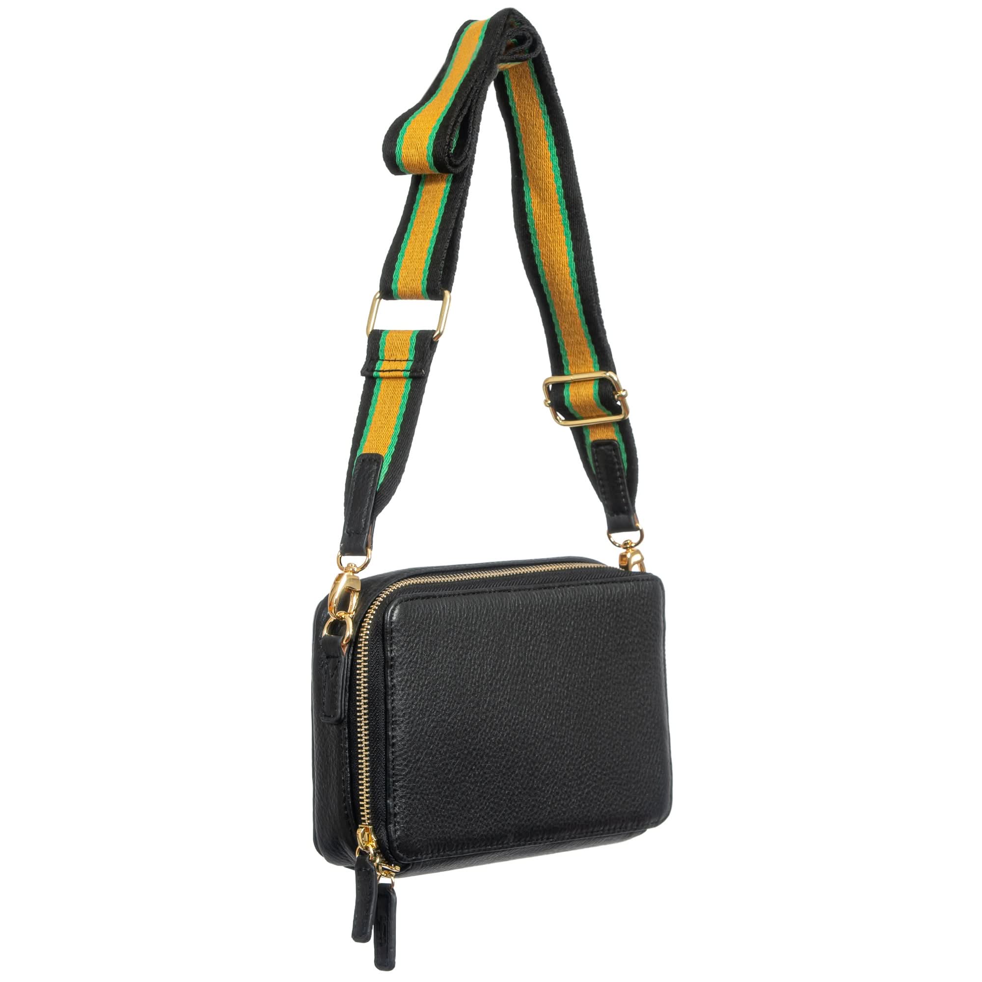 Sophia Top Grain Leather Single Zipper Crossbody - MiamiLeathers.com