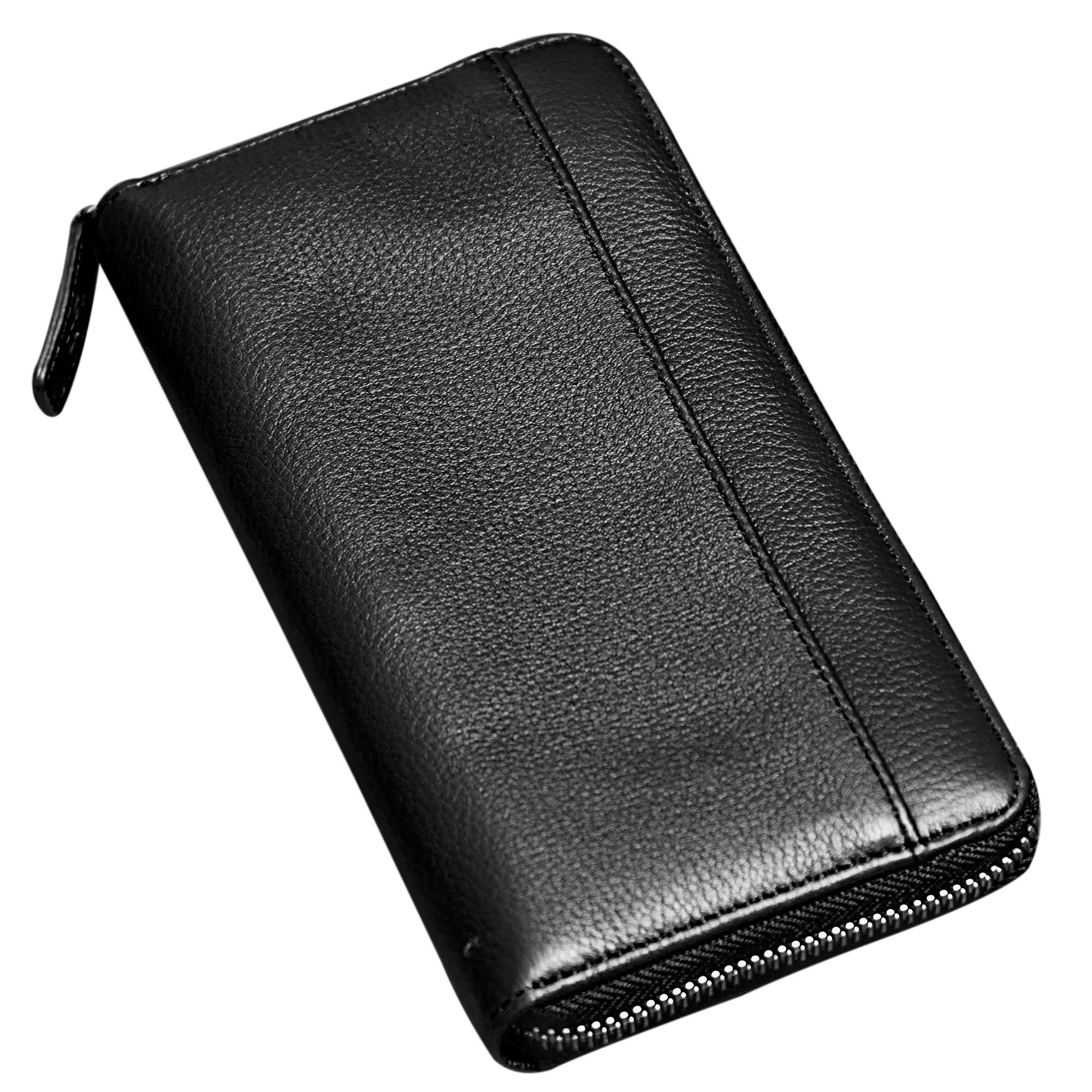 Sophia Top Grain Leather Zip Around Wallet - MiamiLeathers.comfull grain leather wallet, full grain leather women's wallet, top grain leather wallet, full grain leather purse, best full grain leather wallets, full grain wallet