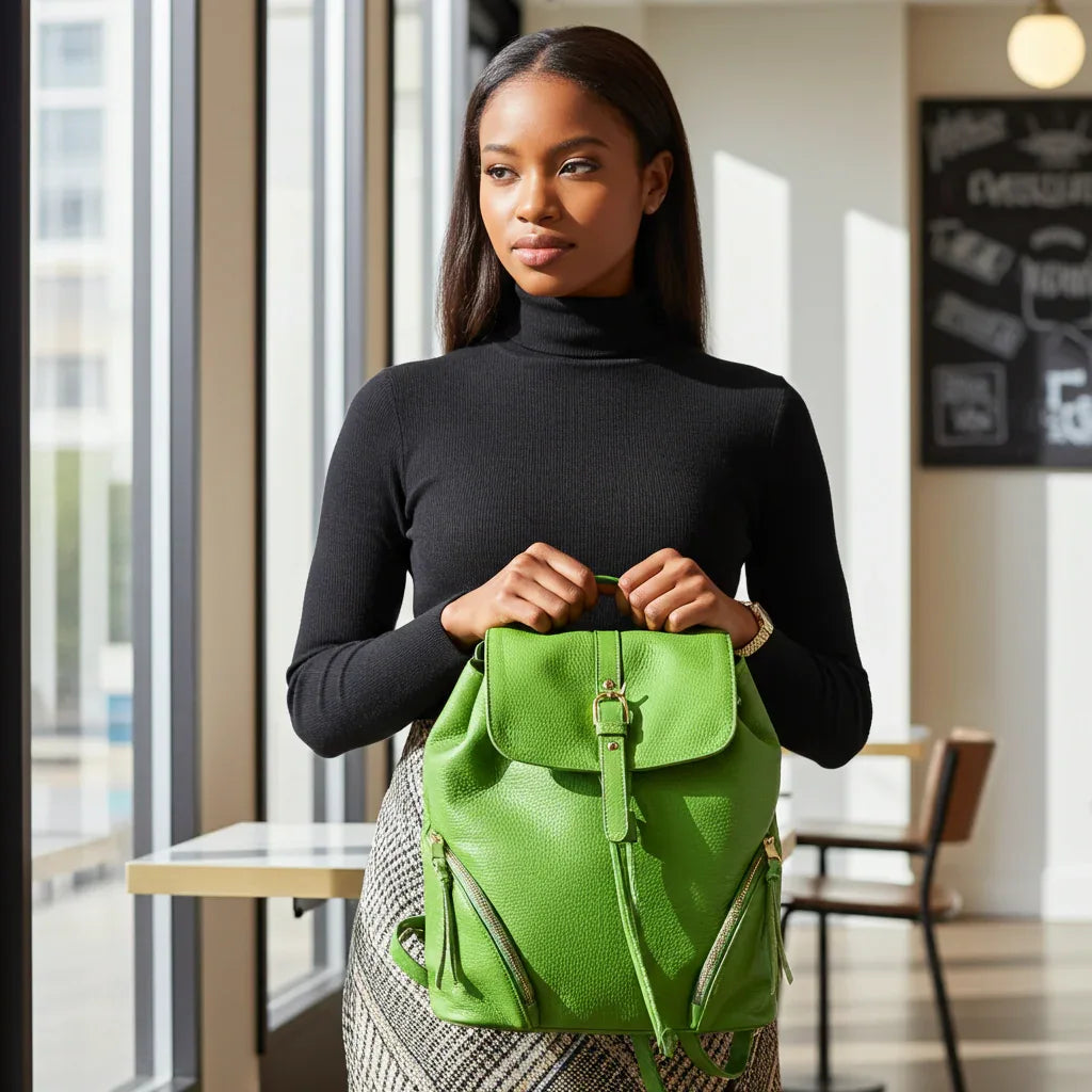 Sophia Full Grain Leather Backpack -- Womens Backpack - MiamiLeathers.com