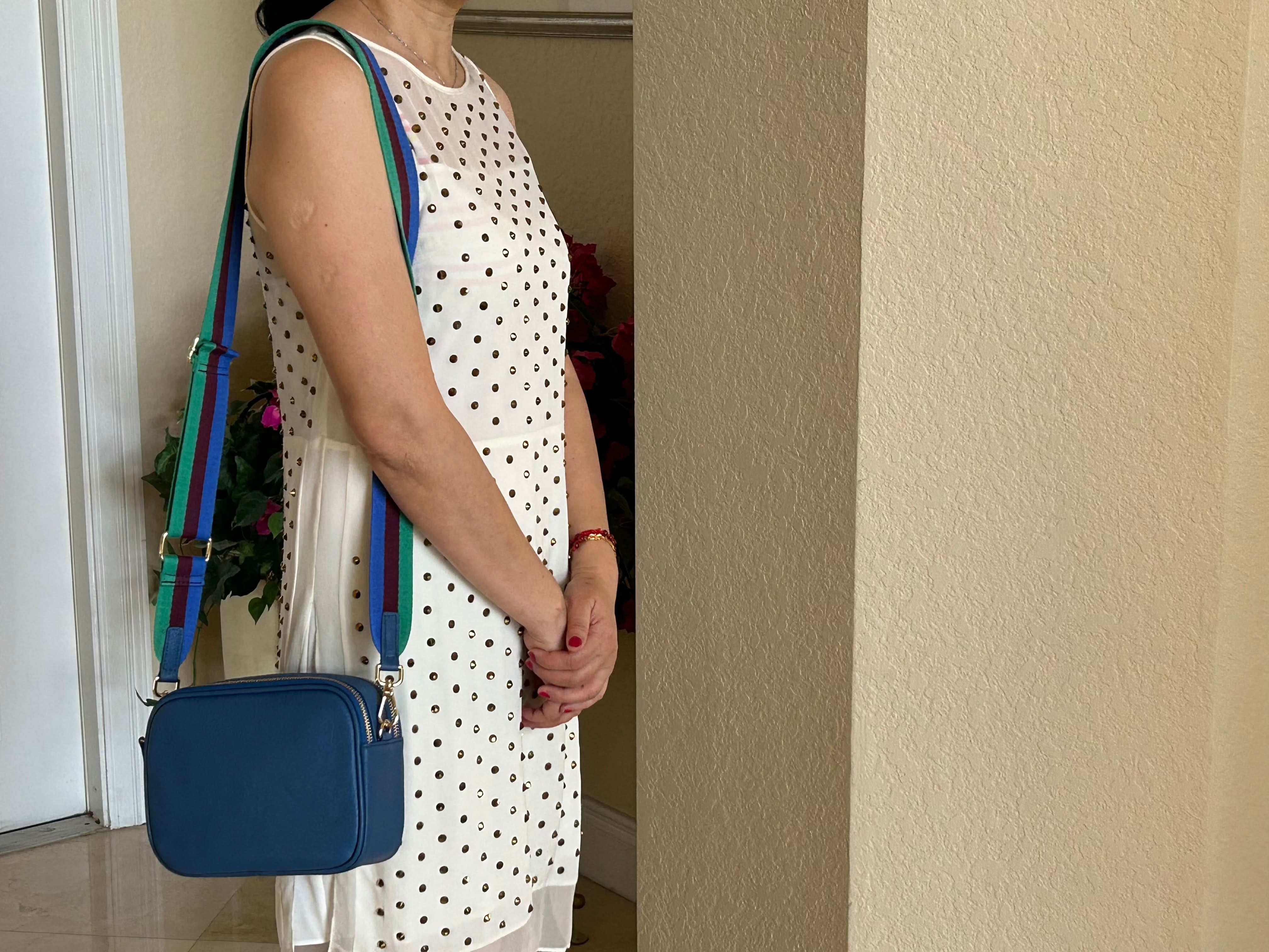 Leather Crossbody bag, Sophia Full Grain Leather Double Zipper Crossbody - MiamiLeathers.com