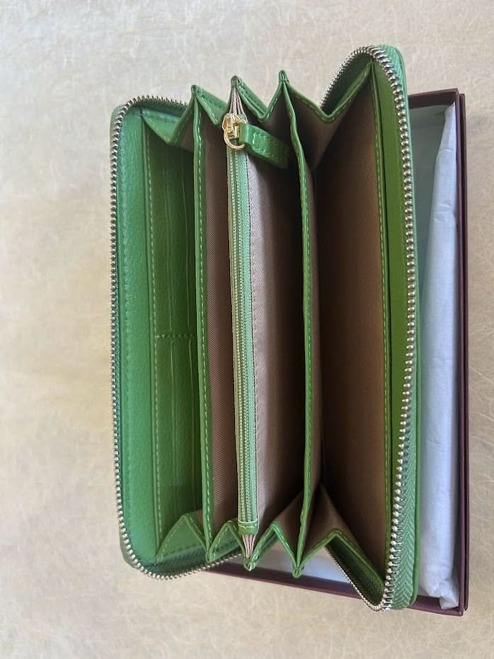 Sophia Full Grain Zip Around Leather Wallet - Leather Wallet for Women - MiamiLeathers.com