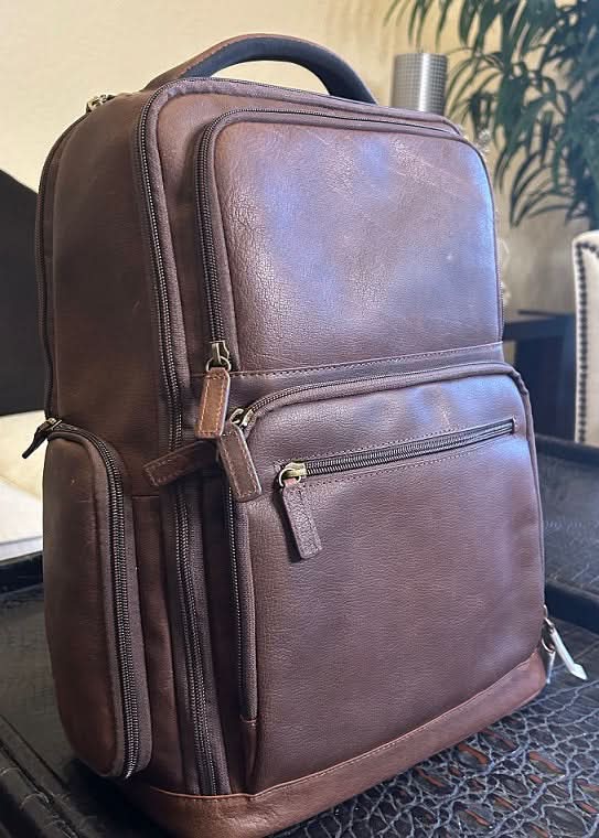 Cambridge Full Grain Leather Backpack For Men - MiamiLeathers.com