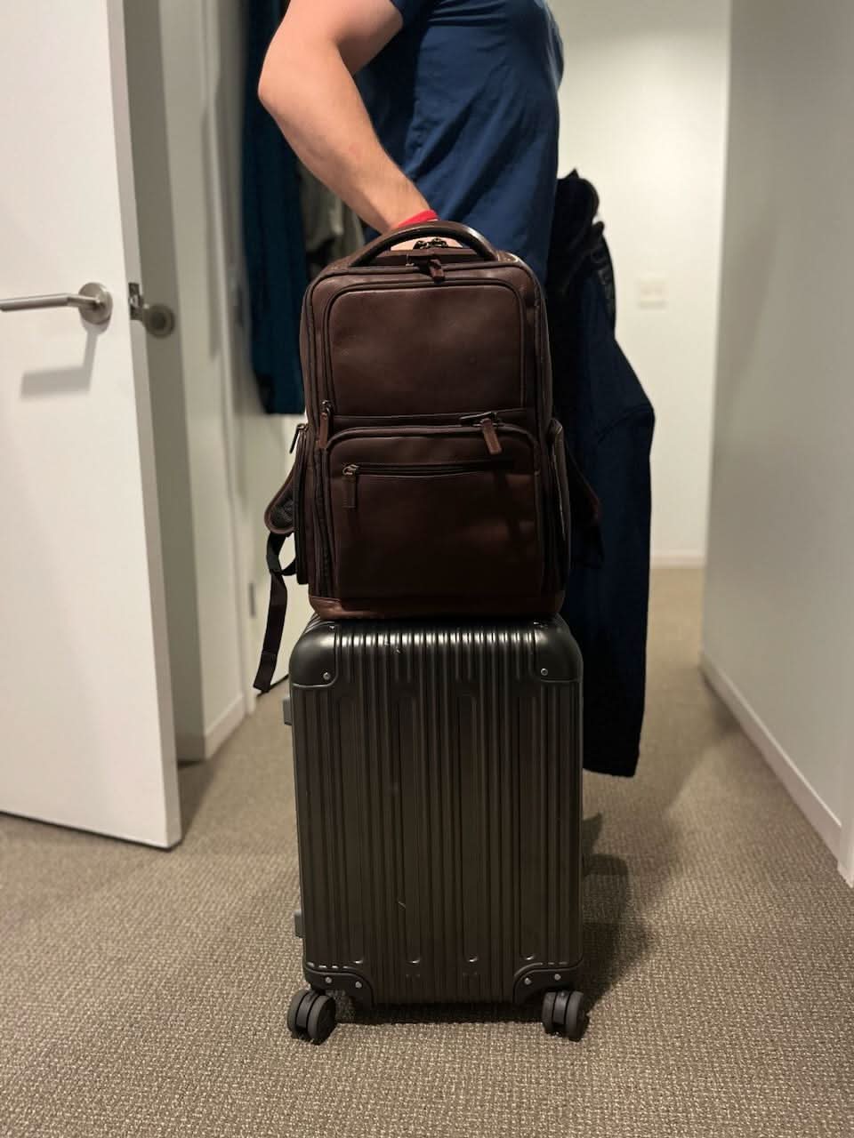 Cambridge Full Grain Mens Leather Backpack - MiamiLeathers.com