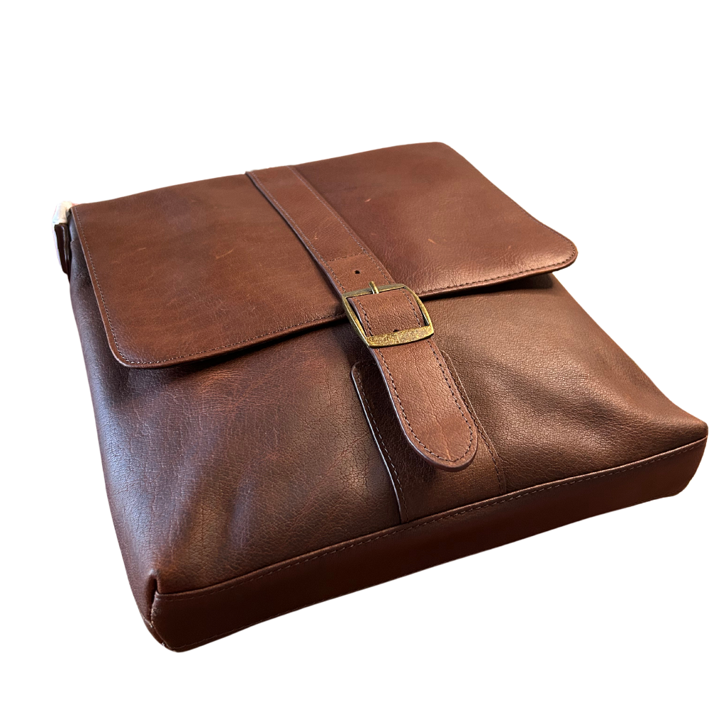 Leather Messenger Bag, Full Grain Leather Bag - MiamiLeathers.com