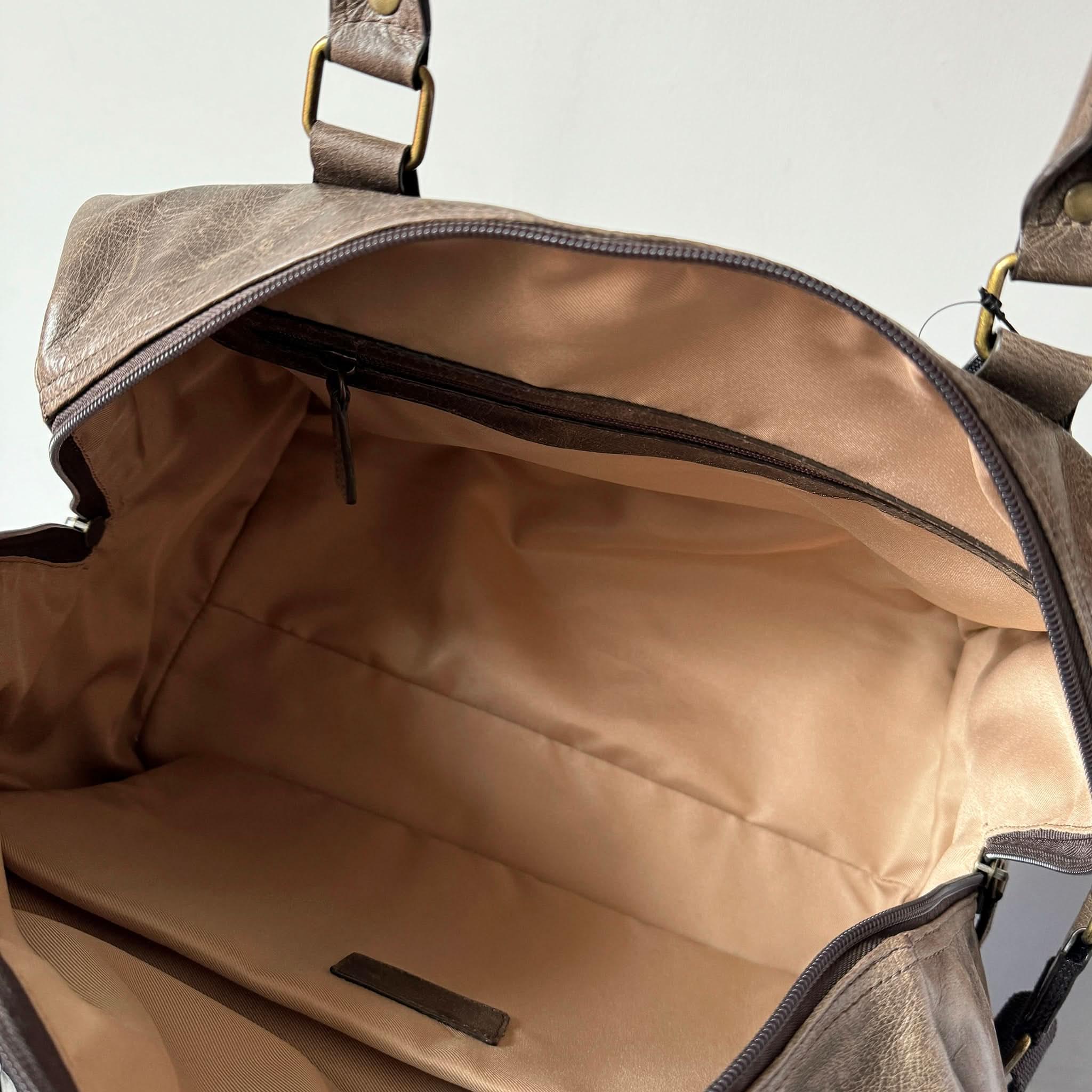 Crazy Horse Leather Weekender Travel Bag - MiamiLeathers.com