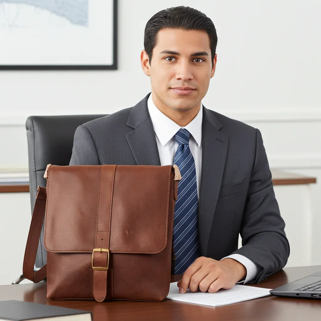 Full-Grain Leather Compact Messenger Bag – Cambridge 13″ Laptop Crossbody Leather Messenger Bag 13 Inch Laptop Bag Adjustable Strap Bag Business Travel Bag Cambridge Collection Full Grain Buffalo Leather Gift for Him Leather Gift for Men Leather Messenger Bag Leather Shoulder Bag Leather Work Bag Men’s Messenger Bag Office Bag Professional Leather Bag Pull Up Buffalo Leather Push Lock Bag Small Messenger Bag Tablet Messenger Bag Work Bag for Men