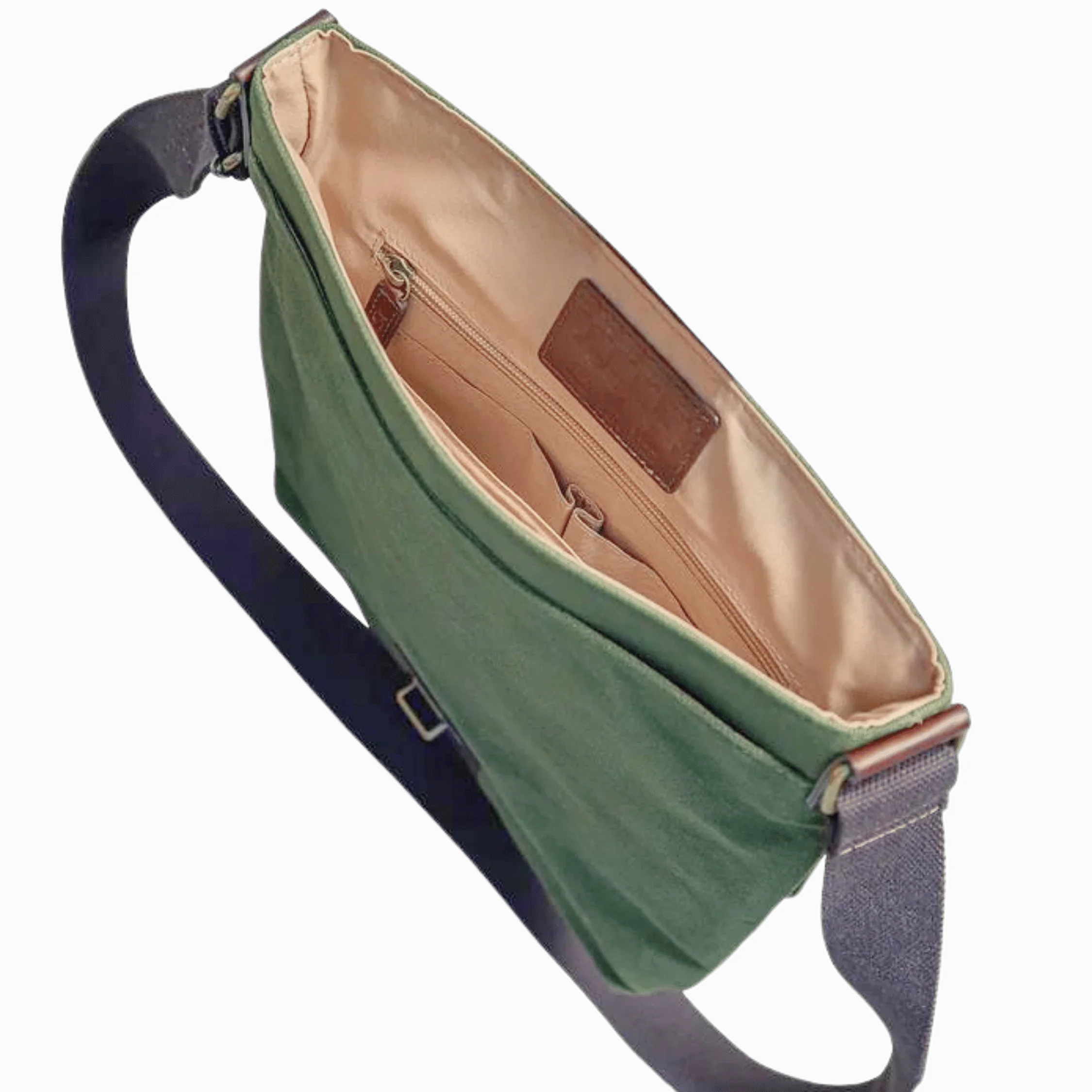 Maxwell Waxed Canvas Messenger Bag -Compact Messenger Bag Best Value Bestseller Canvas bag Canvas Leather Crossbody Leather bag Most Popular Top Pick
