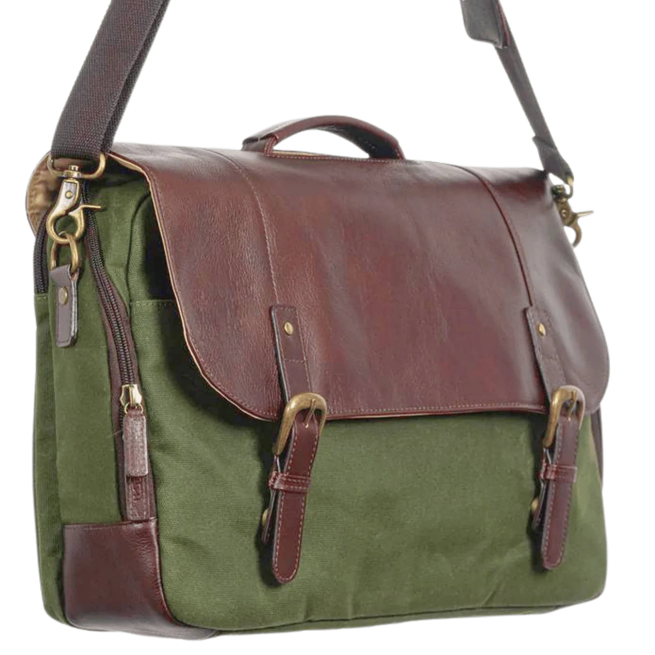 Maxwell Waxed Canvas Messenger – Premium Laptop Bag & Canvas