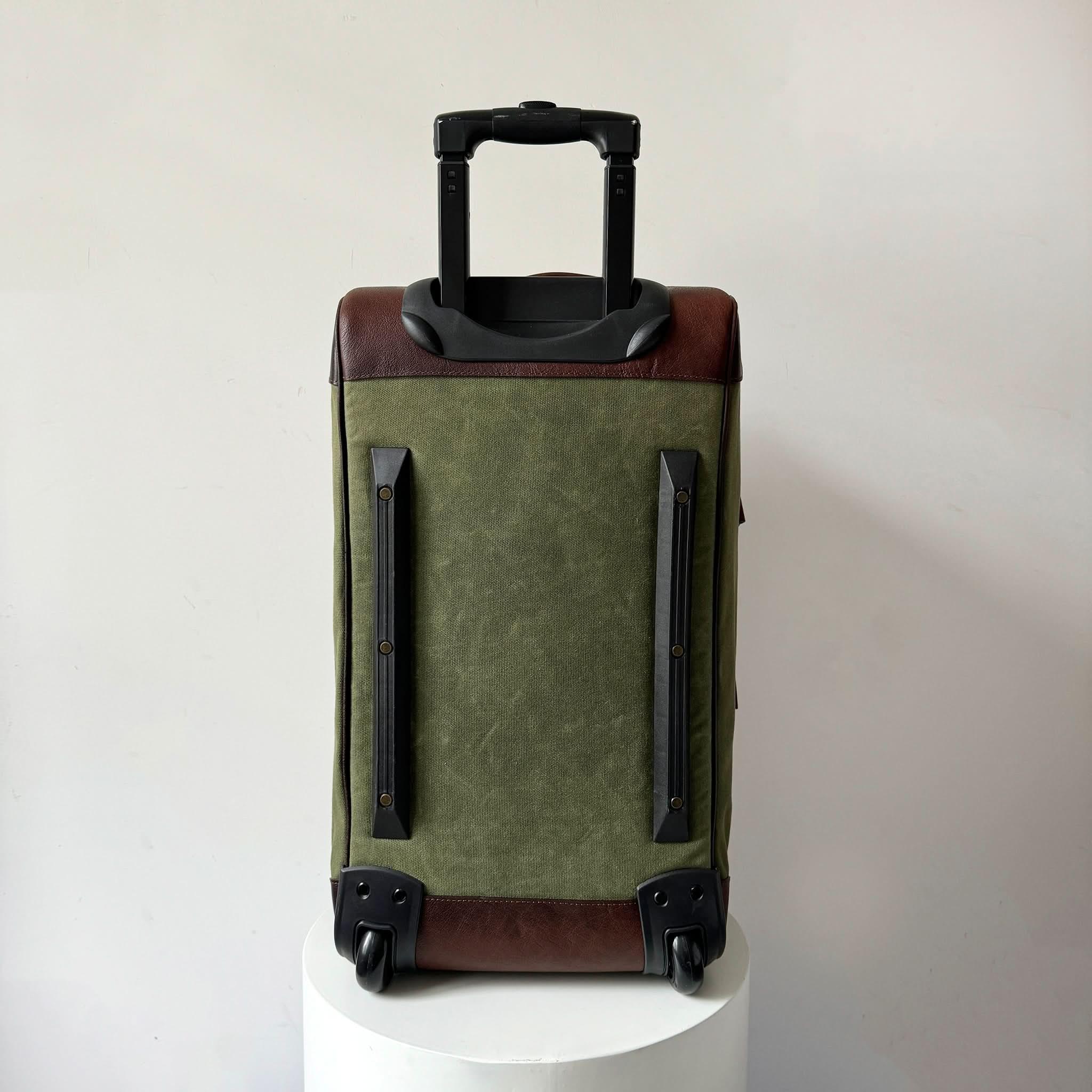 Maxwell Waxed Canvas Rolling Duffel Duffel best seller Best Value Bestseller Business Travel Canvas Leather duffel Leather bag Men's Travel mens travel bag Most Popular rolling duffel bag Top Pick Travel Essentials Waxed Canvas