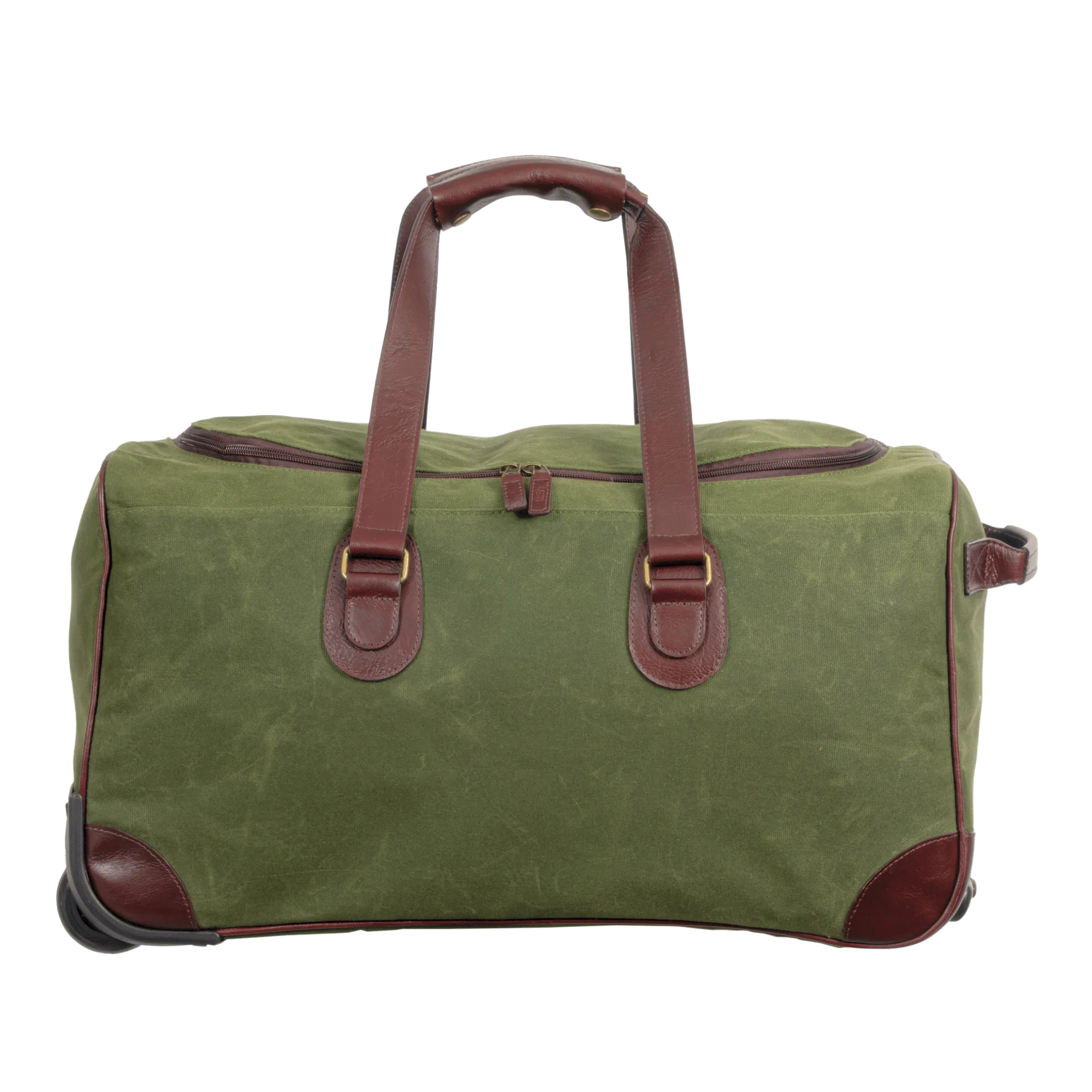 Maxwell Waxed Canvas Rolling Duffel Duffel best seller Best Value Bestseller Business Travel Canvas Leather duffel Leather bag Men's Travel mens travel bag Most Popular rolling duffel bag Top Pick Travel Essentials Waxed Canvas