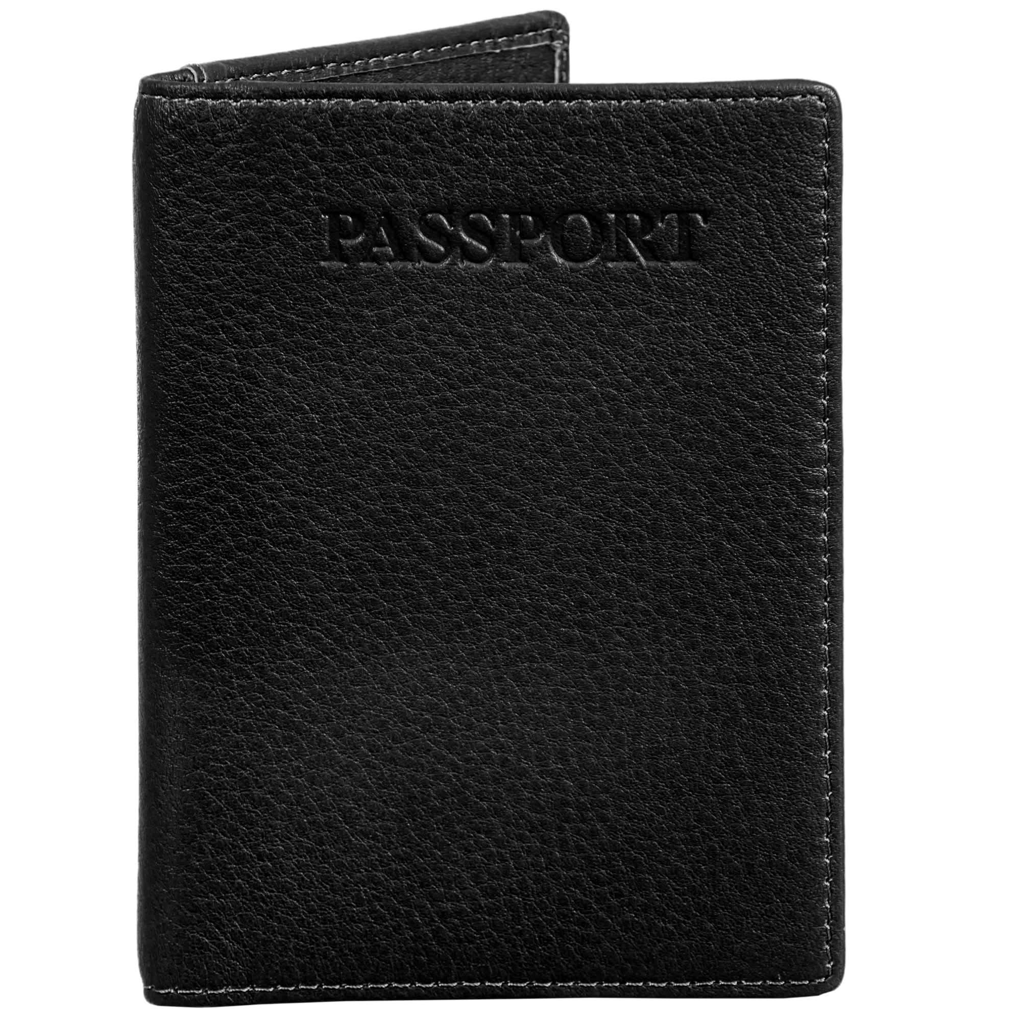 Sophia Full-Grain Leather Passport Cover with Card Slots & ID Window Leather Passport Cover card-slots full-grain-leather Leather leather-passport-cover Passport Passport Cover Sophia Leather travel-accessories vt