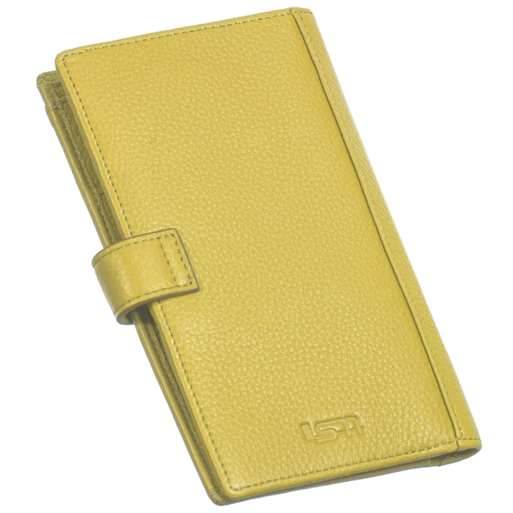 Butter Sophia leather travel wallet with snap closure