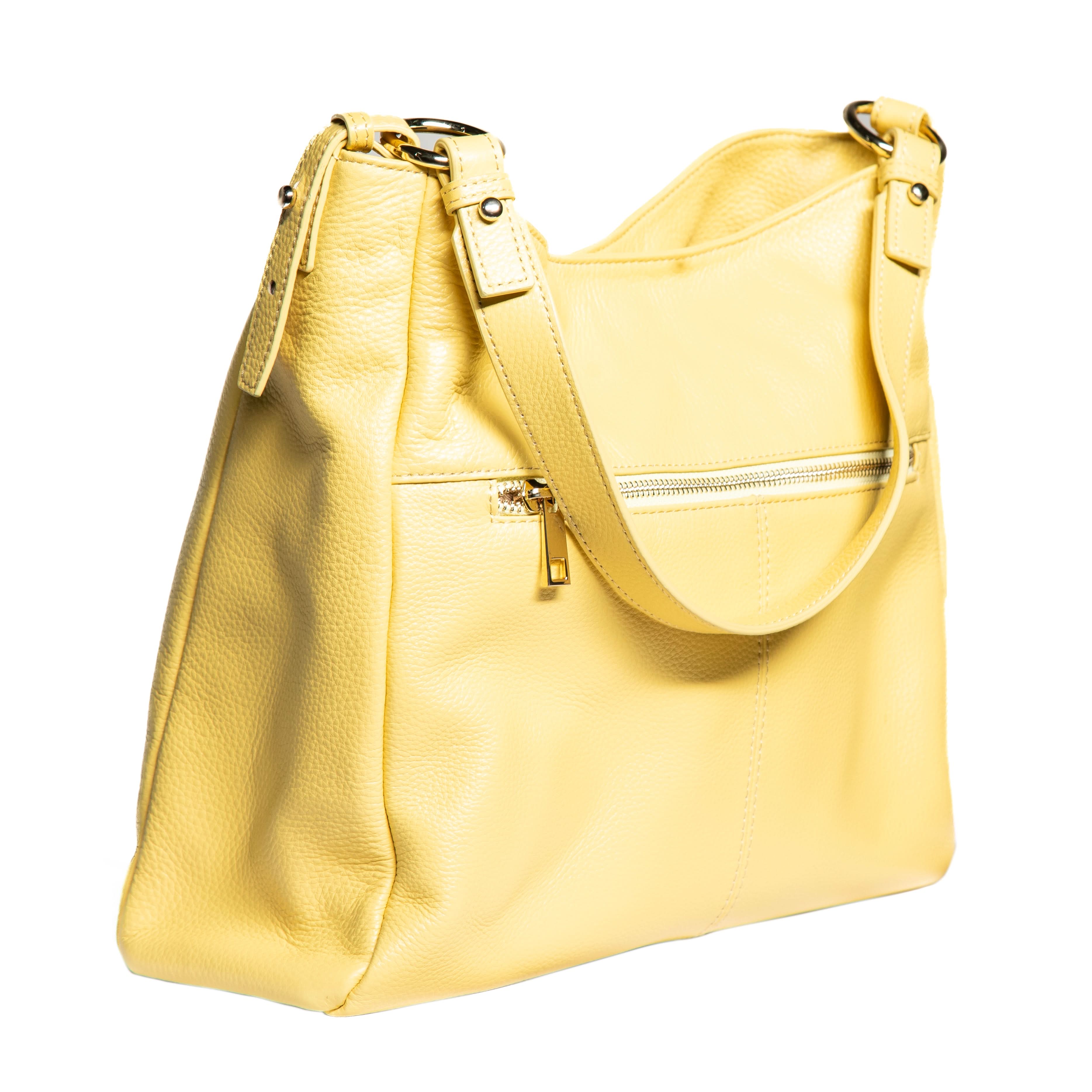 Sophia Top Grain Leather Hobo - MiamiLeathers.com