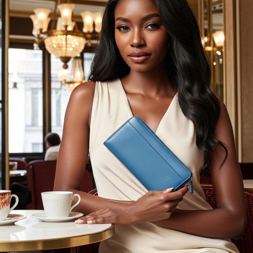 Sophia Zip-Around Leather Wallet – Travel & Everyday