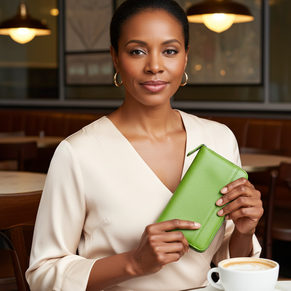 Sophia Zip-Around Leather Wallet – Travel & Everyday