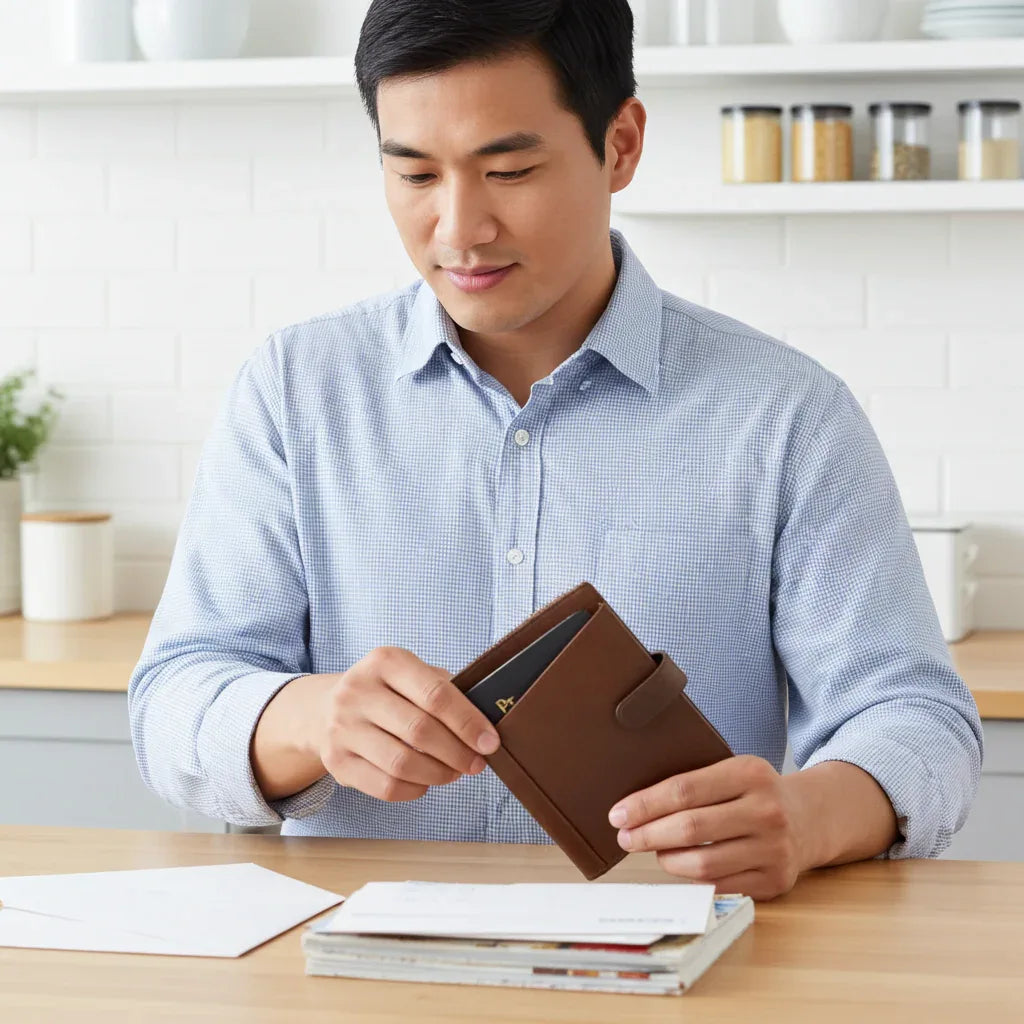 Cambridge Full-Grain Leather Passport Wallet Luggage & Bags Best Full Grain Leather Wallets Cambridge Leather Full Grain Leather Full Grain Leather Wallet Leather Leather Wallet Man Accessories Men's Items special deal Top Grain vt Wallet