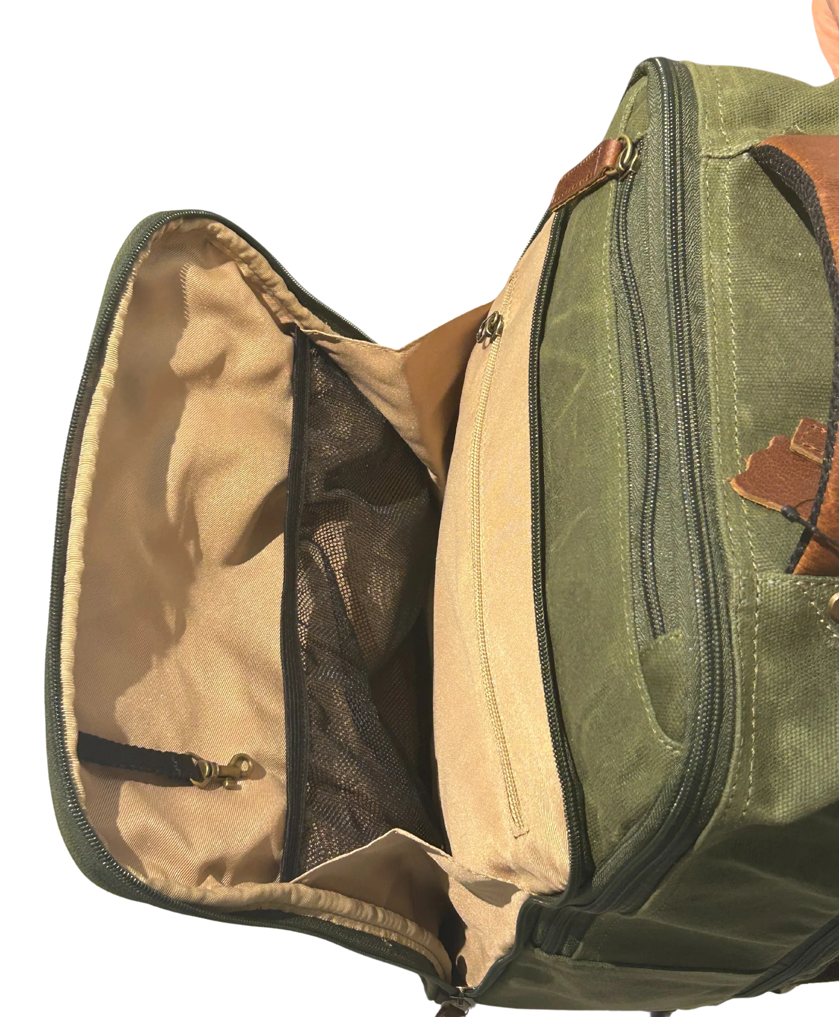 Maxwell Travel Carry Set – Waxed Canvas Backpack & Waist Bag Bundle Backpack backpack bundle carry on bag commuter bag factory direct Gift for Him hands free bag leather trim bag Maxwell collection mens travel bag travel accessories Travel Bundle Waist Bag waxed canvas backpack weekend travel work backpack