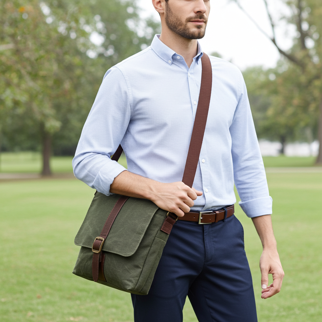 Messenger Bags, Maxwell Leather/Waxed Canvas Messenger Bags