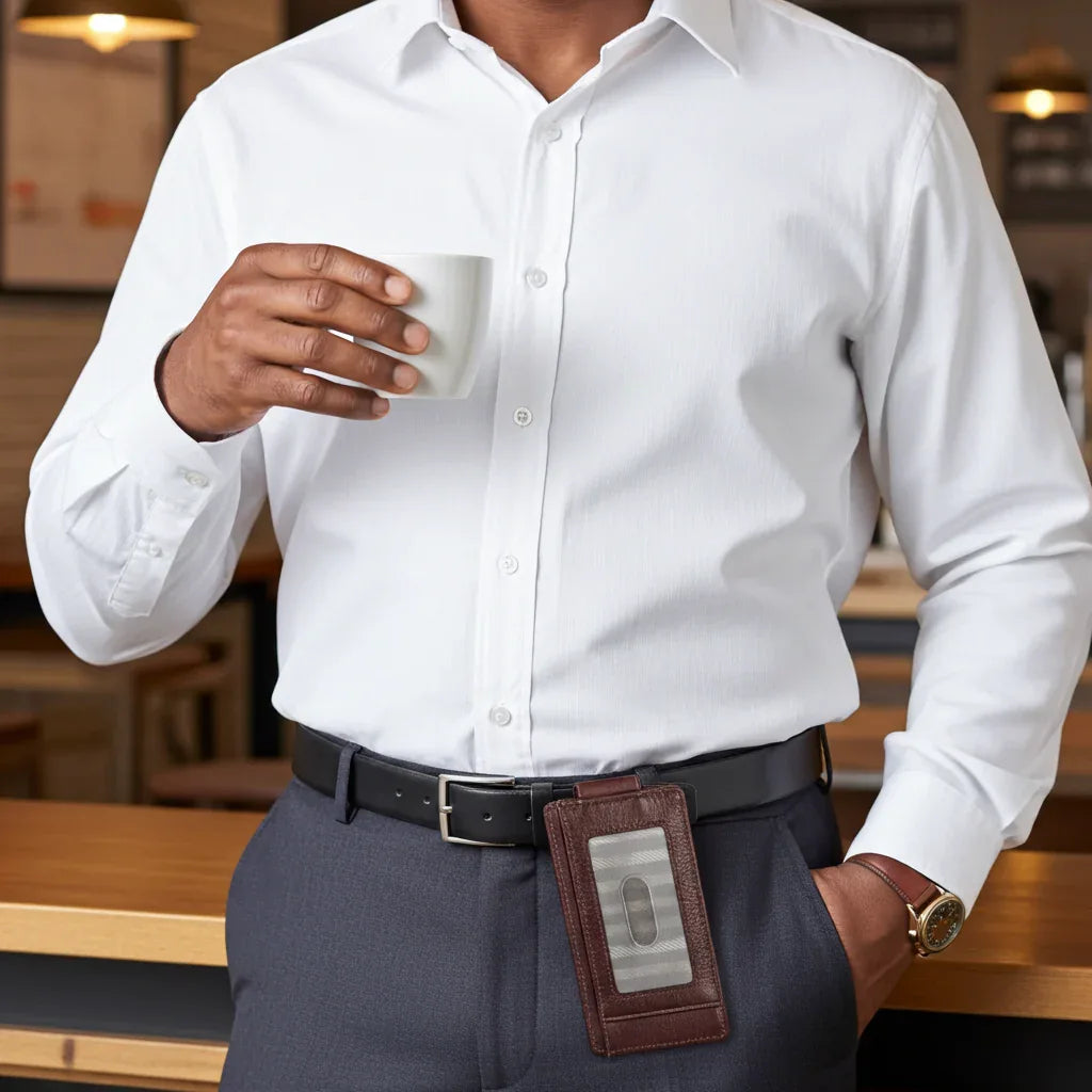 Cambridge Full-Grain Leather Magnetic Money Clip Wallet – Slim RFID Front Pocket Design Best Seller bag Best Saler Cambridge Leather Leather Man Accessories Men's Items special deal Top Grain vt Waist Bag