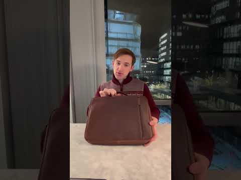 Cambridge Full Grain Leather Tech Case- Leather Laptop Bag #leather #foryourpage #techcase #sale