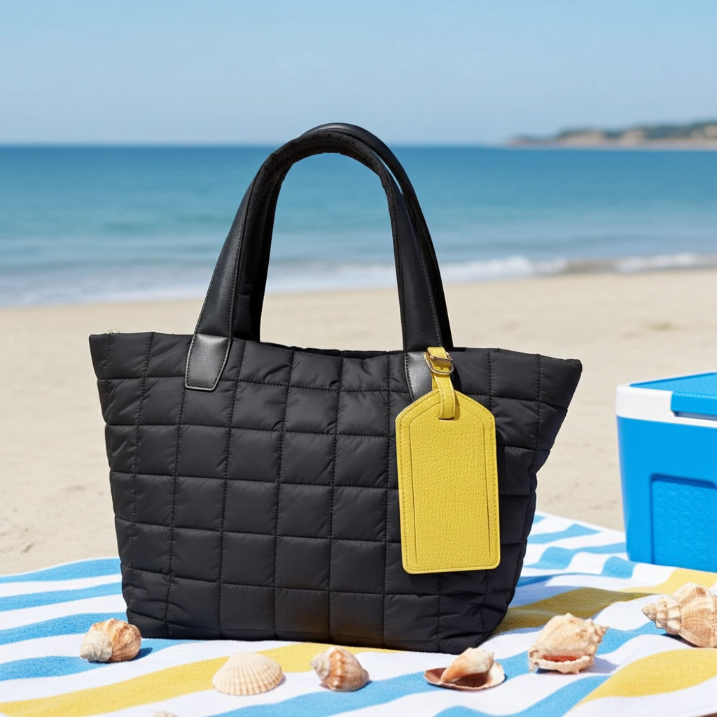 Sophia Full-Grain Leather Luggage Tag – Soft Pebbled Finish