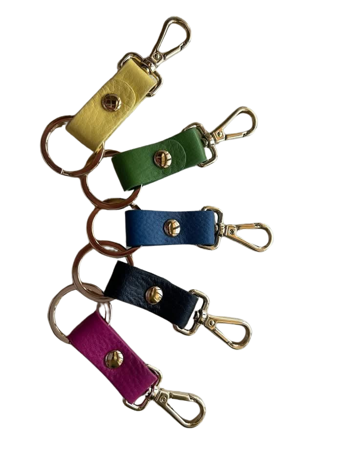 Leather keychain, key ring