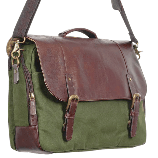 Laptop Bag, Briefcase, Canvas Bags, Maxwell Leather & Waxed Canvas Briefcase