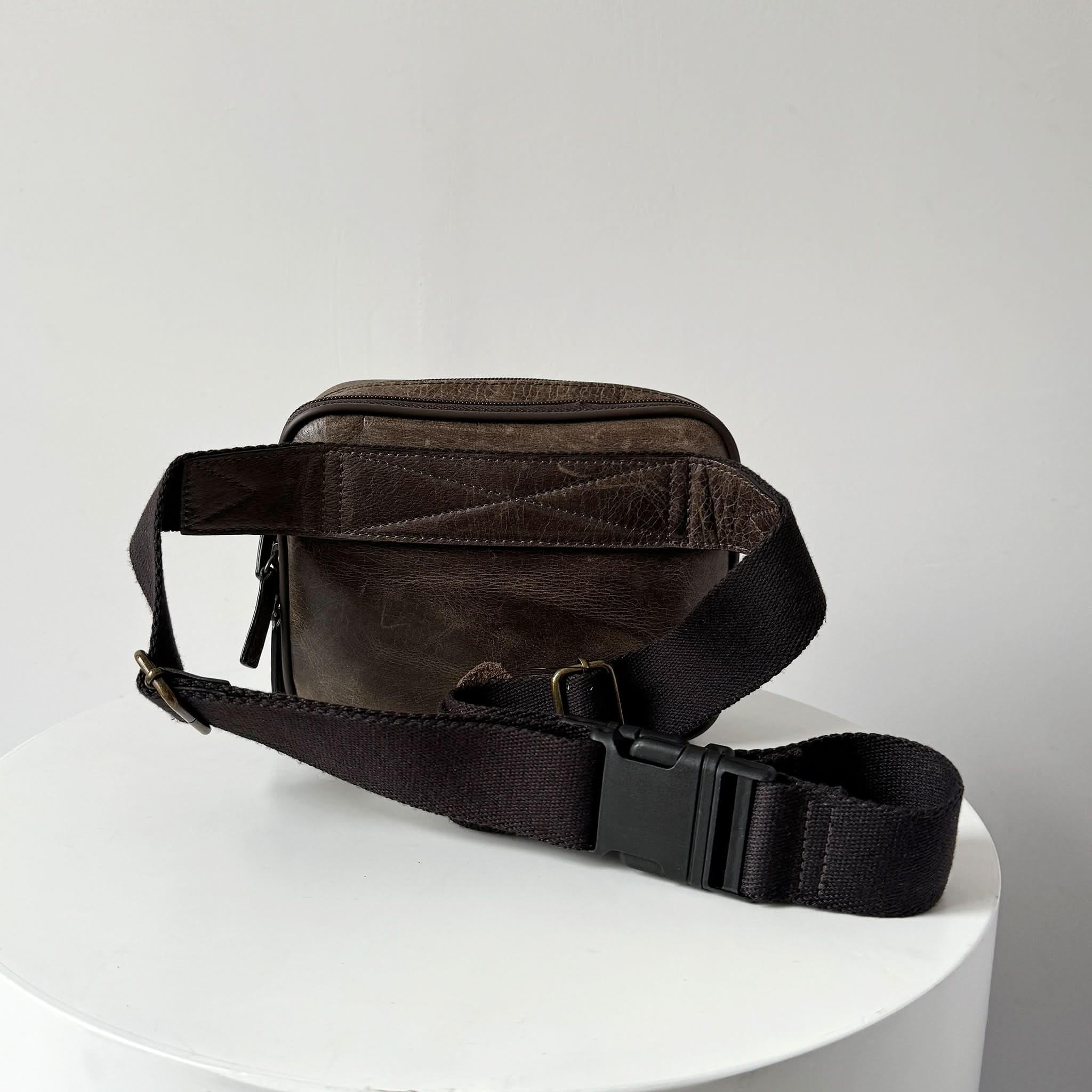 Full-Grain Crazy Horse Leather Waist Bag – Crossbody Travel Waist Pack Leather Waist Bag Adjustable Strap Bag Brown Leather Bag Compact Travel Bag Crazy Horse Leather Waist Bag Crossbody Waist Bag Cycling Bag Distressed Leather Bag EDC Bag Festival Bag Full Grain Leather Waist Bag Gift for Him Hiking Bag Leather Fanny Pack Leather Gift for Men Leather Waist Bag Men’s Waist Bag Outdoor Bag Rugged Leather Bag Travel Gift Travel Waist Bag Vintage Leather Bag Waist Bag for Men Zip Compartment Bag