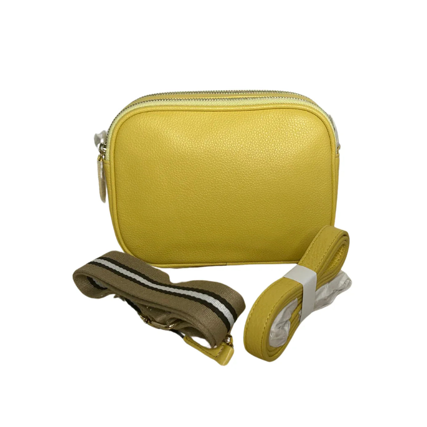 Butter Sophia leather crossbody bag with matching woven strap