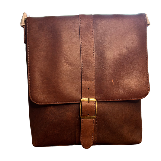 Full Grain Leather Bag, Messenger Bag - MiamiLeathers.com