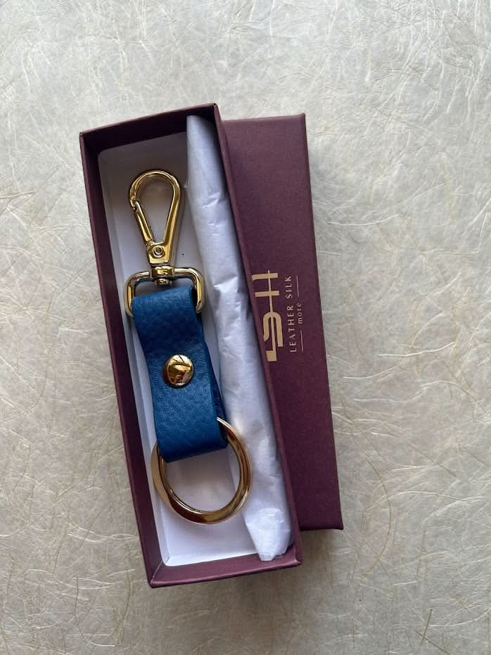 Leather keychain, key ring