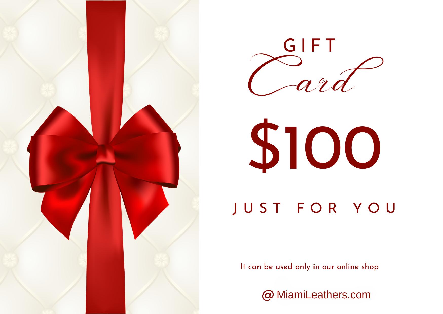 MiamiLeathers.com Gift Card 100