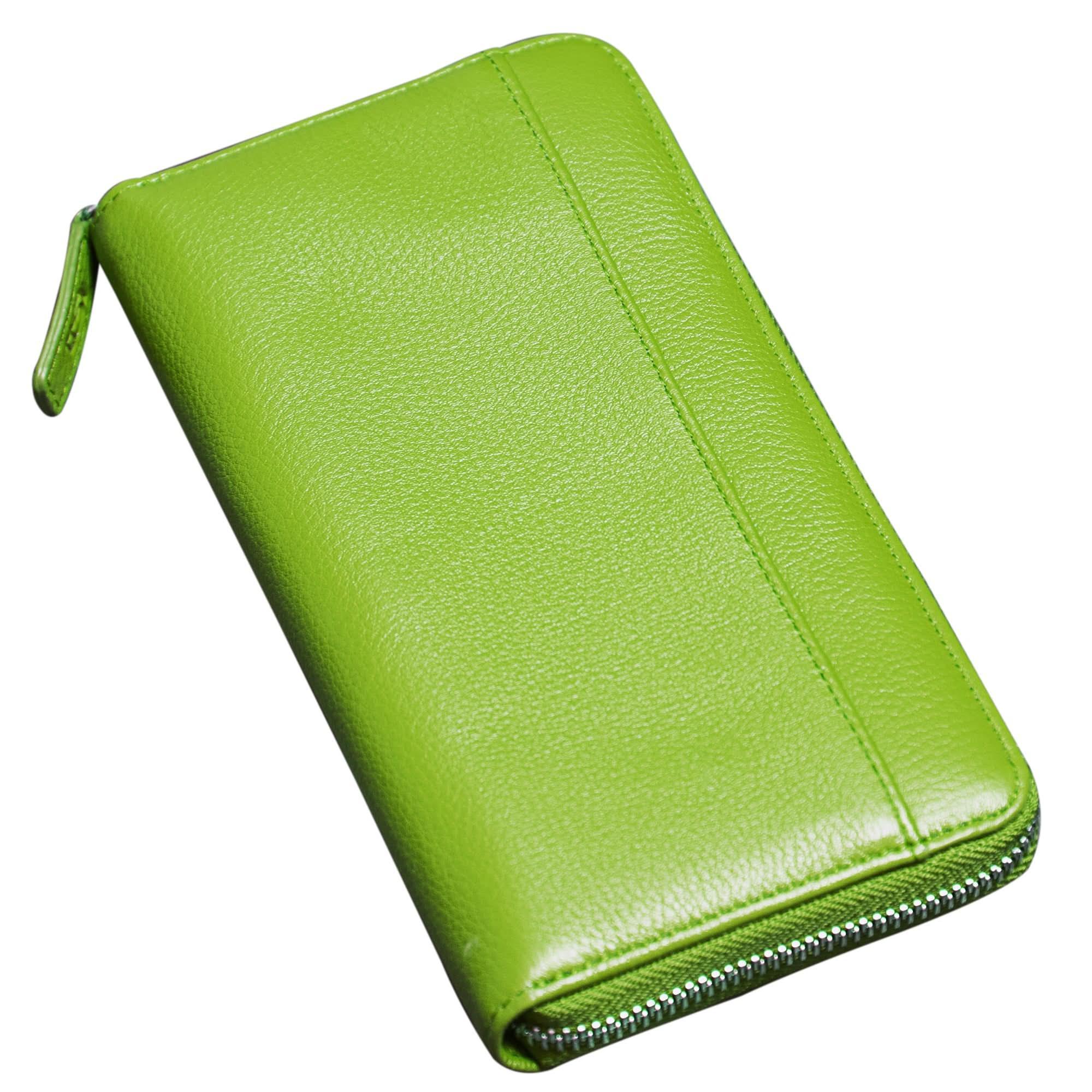 Full-Grain Leather Zip Wallet for Women | Miami Leathers