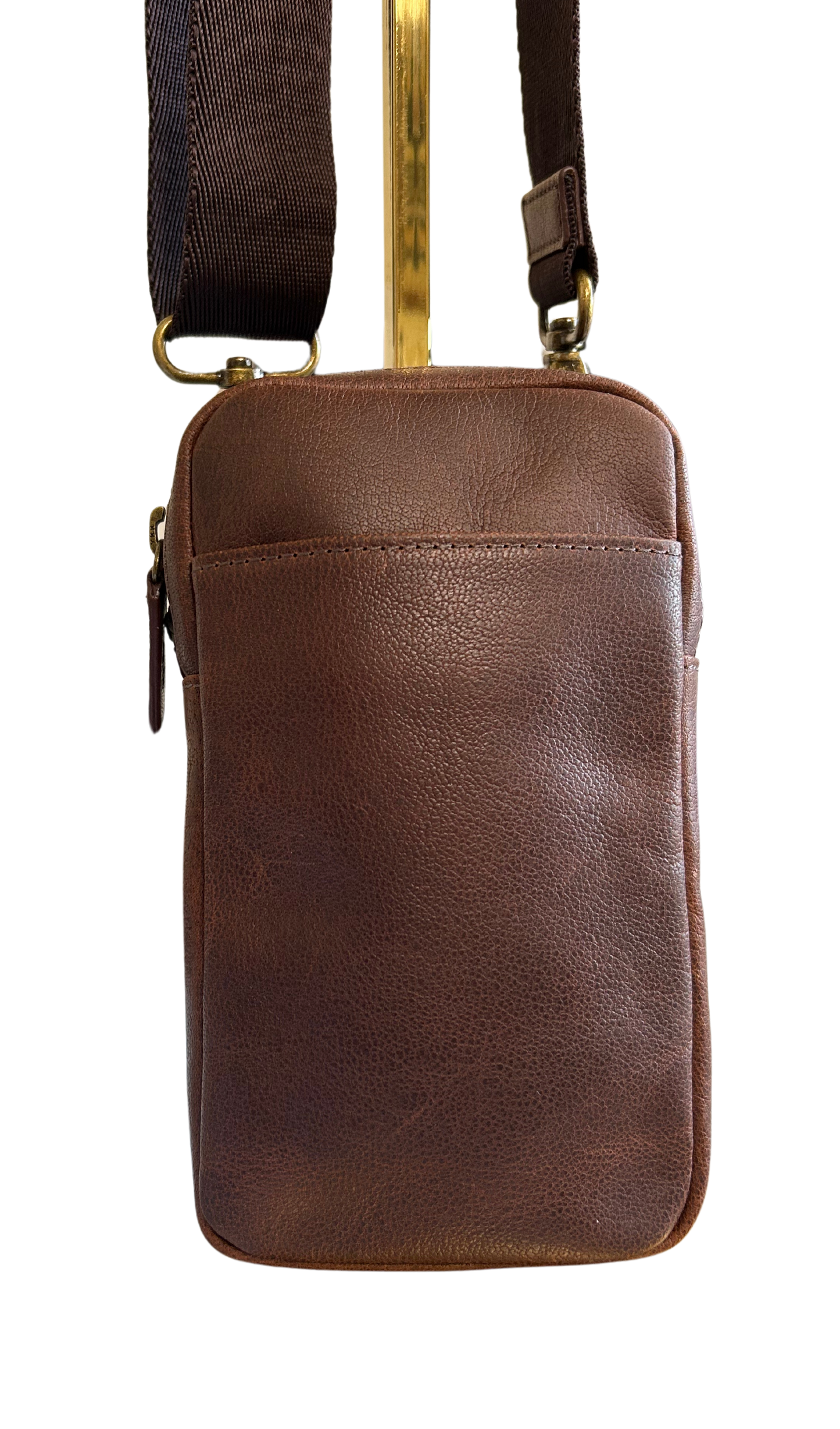 Cambridge Full Grain Leather Crossbody Phone Bag