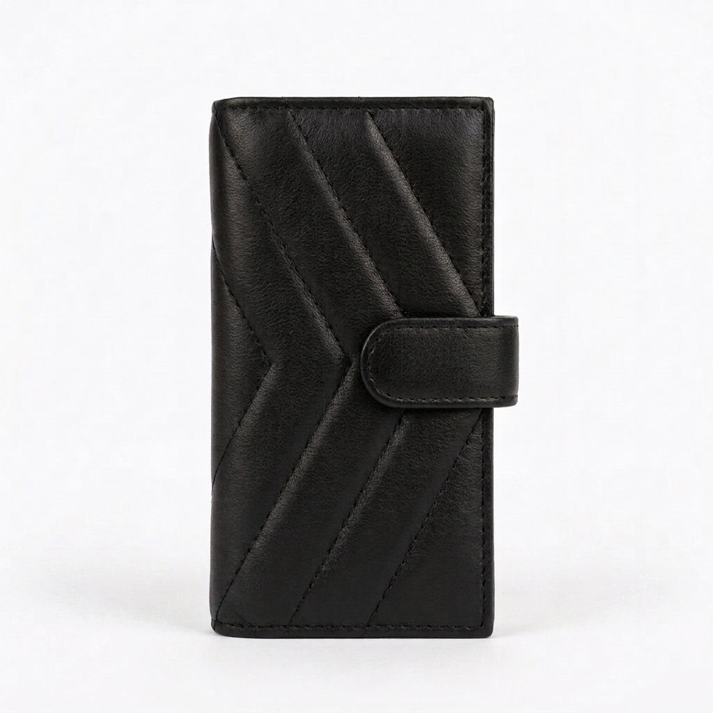 Soft New Zealand Lambskin Leather RFID Snap Wallet for Women