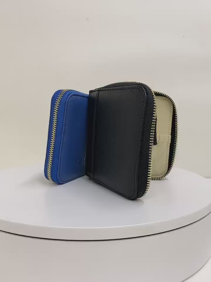 Travel jewelry organizer with ring rolls and compartments video