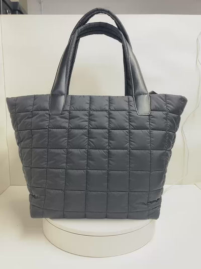 Quilted Nylon Tote Bag for Women | Lightweight 16″ Laptop Travel Tote Video